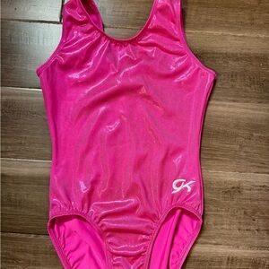 GK Hot Pink Metallic Gymnastics Leotard